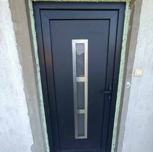 Antracit ALU ulazna vrata sa staklenim umetkom